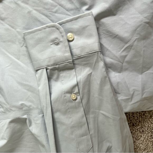NWOT Goodfellow & Co Standard Fit Grey Blue Long Sleeve Button Down Shirt Large - Picture 5 of 9